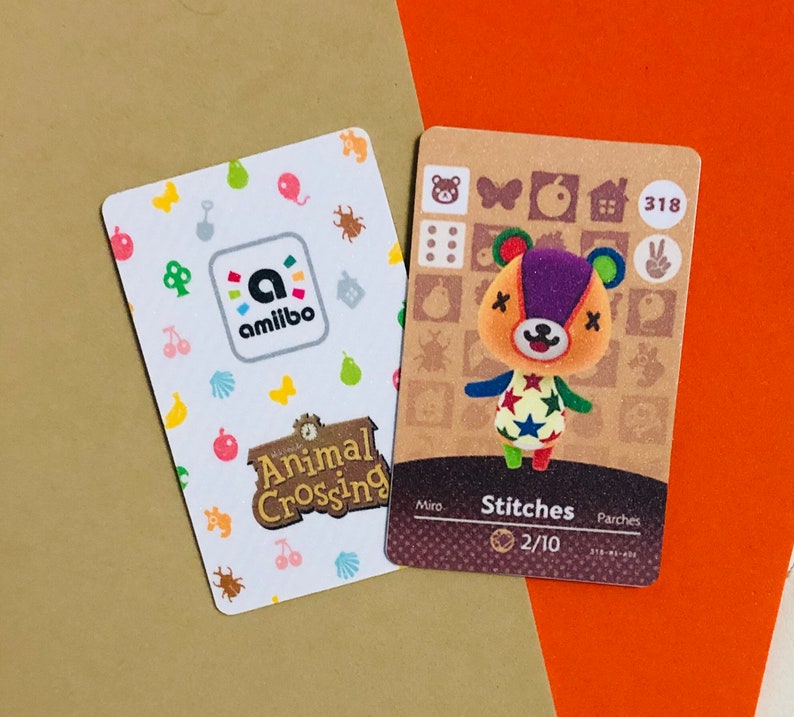 Stitches amiibo card .Animal Crossing NFC amiibo card. | Etsy