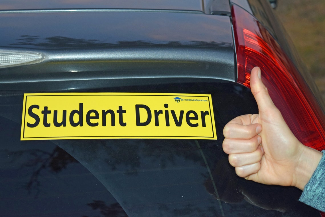 Student Driver Vinyl Car or Sticker Funny Etsy