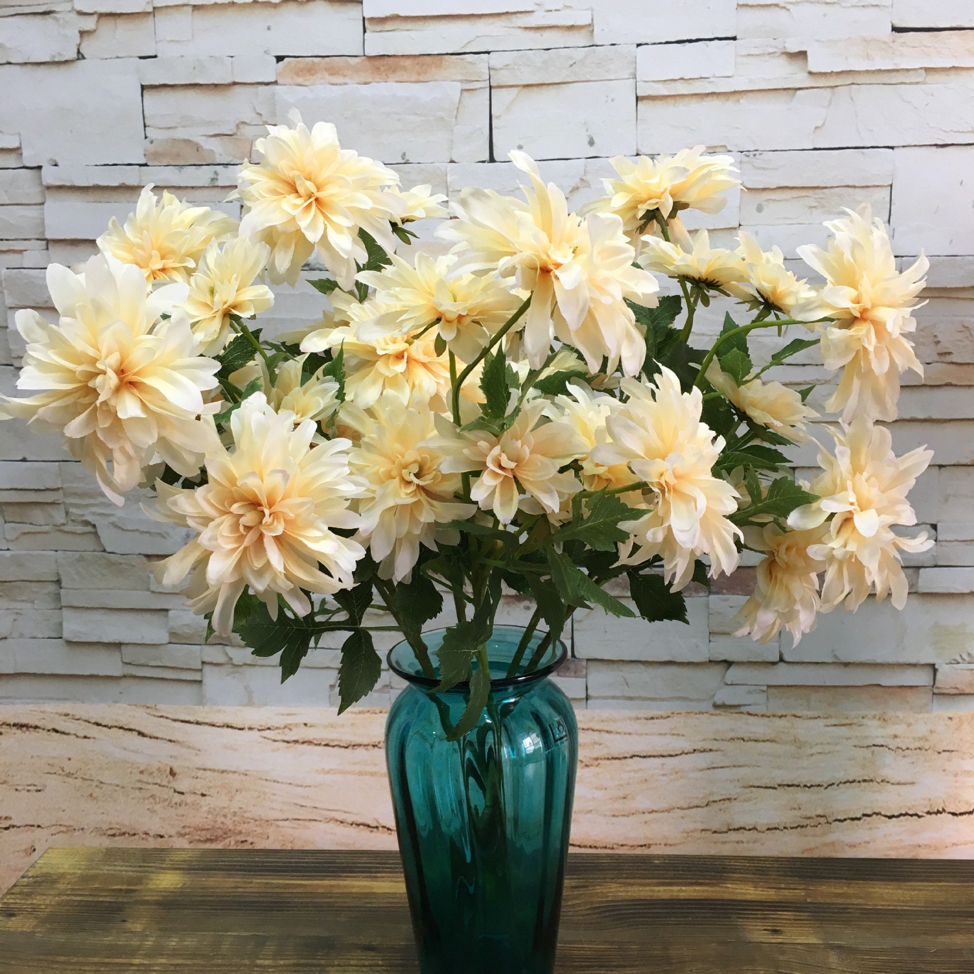 60cm 23 Dahliaartificial Flower Fake Flower Wedding Etsy