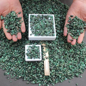 Natural Brazilian Emerald Rough – Melee Size Faceted Raw Crystals