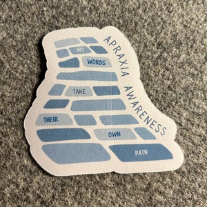 Apraxia Awareness Path Sticker: apraxia star, your voice matters, your words matter, speech therapy sticker, apraxia sticker, non verbal image 1