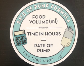 Feeding Tube Pump Rate Magnet / Aufkleber: Infinity / Känguru-Pumpe-Aufkleber, Tubie-Aufkleber, Ernährungssonde-Aufkleber, Fütterungspumpen-Aufkleber, G-Tube-Aufkleber