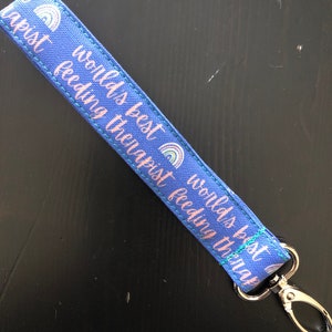 World's Best Feeding Therapist Keychain. feeding therapy, SLP, OT, feeding therapy gift, tube feeding, tube weaning, feeding tube awareness image 2