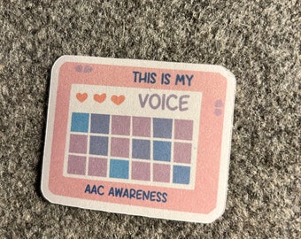 This is my Voice Sticker: AAC Awareness, apraxia star, your voice matters, your words matter, speech therapy sticker, non speaking PECs user