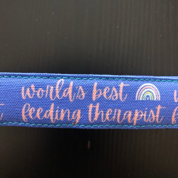 World's Best Feeding Therapist Keychain. feeding therapy, SLP, OT, feeding therapy gift, tube feeding, tube weaning, feeding tube awareness