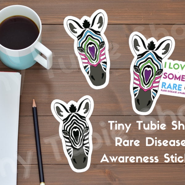 Rare Disease Awareness Stickers | Show your Stripes, Rare Disease, I love someone rare, care for rare, rare diseases, rare disease awareness