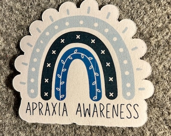 Apraxia Awareness Rainbow Sticker: apraxia star, your voice matters, your words matter, speech therapy sticker, apraxia sticker, non verbal