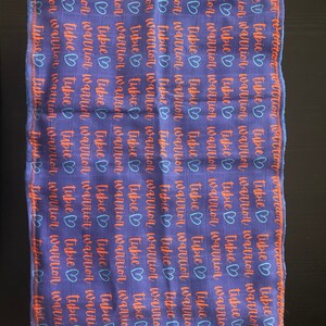 Tubie Warrior Burp Cloth. Spit cloth, dribble bib, spit rag, baby blanket. Muslin Minky spit up bib. image 3