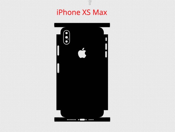 IPhone XS Max Vector Cut File Skin Template