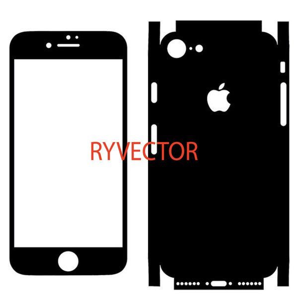 iPhone 7 Vector Cut File - Skin Template