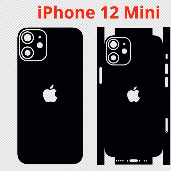 Apple iPhone 12 Mini - Vector Cut File - Skin Template