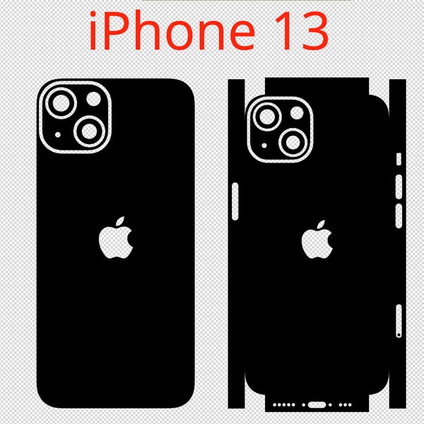 Apple iPhone 13 - Vector Cut File - Skin Template