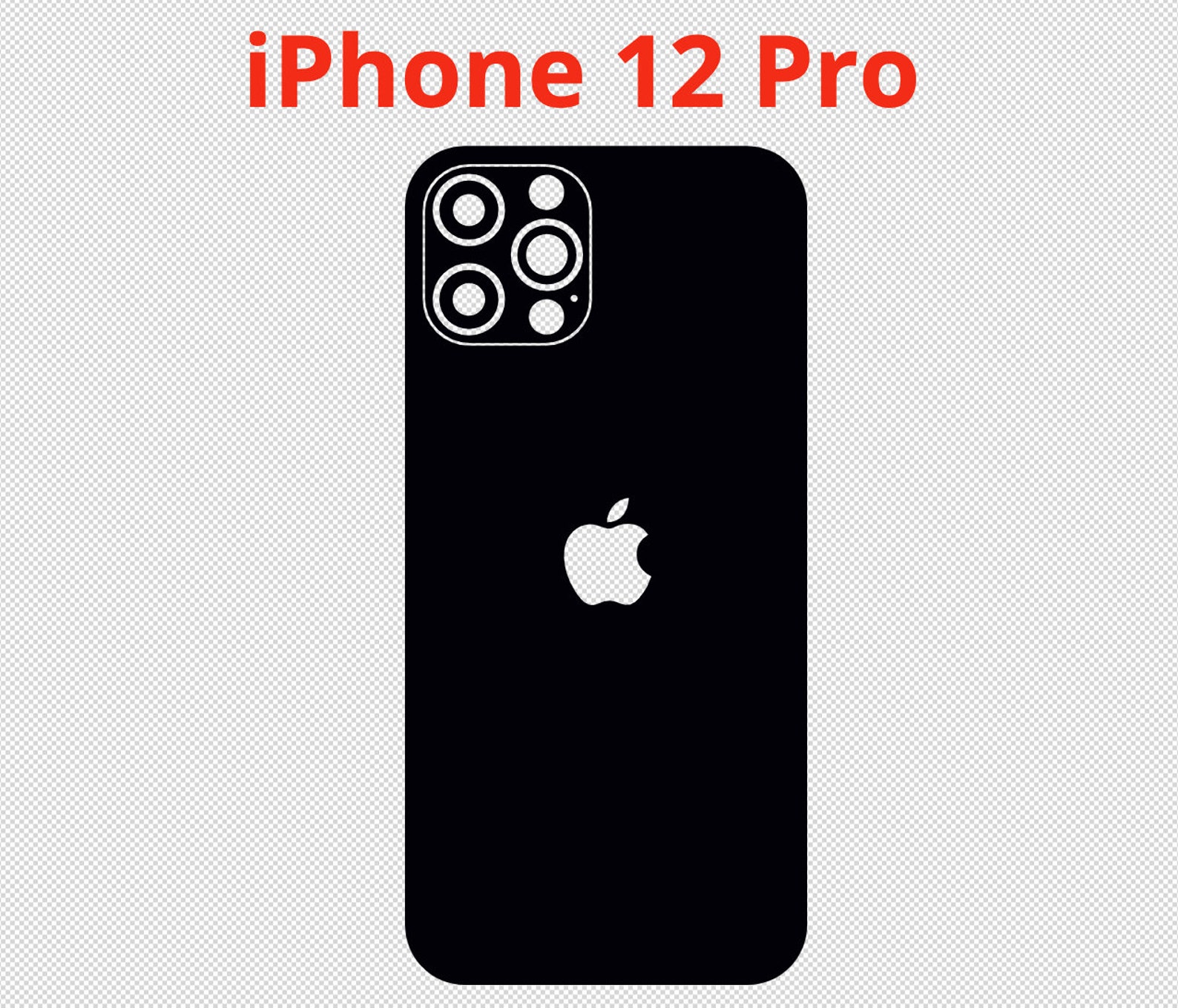 Apple Iphone 12 Pro Vector Cut File Skin Template Etsy