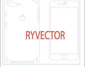 Apple iPhone 8+ Plus Vector Cut File - Skin Template