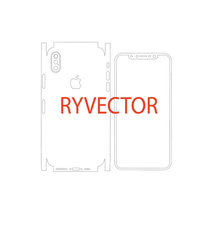 IPhone XS Vector Cut File - Skin Template - Etsy