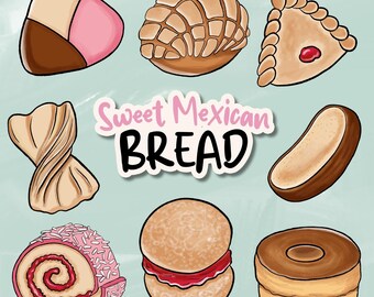 Traditional sweet Mexican bread clipart
