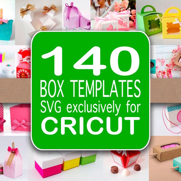 140 Plantillas SVG de cajas para cortar exclusivamente con Cricut