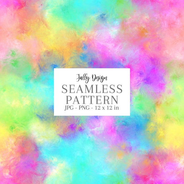 Rainbow clouds seamless patterns