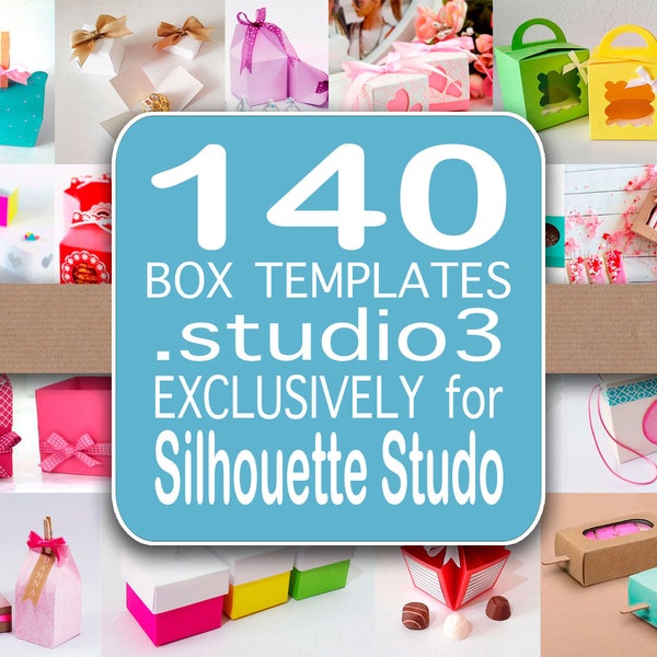 140 Box templates .studio3 - Exclusively for Silhouette Studio