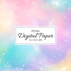 Papel digital arcoíris de colores pastel