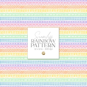 Pastel rainbow seamless pattern
