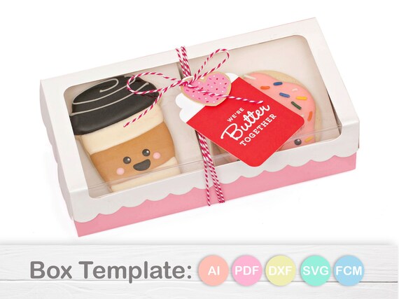 Cookie Box Template Svg Studio3 Fcm And Dxf Etsy New Zealand