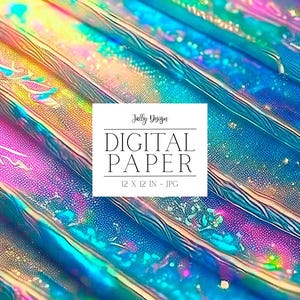 Dreamy holographic rainbow metallic textures - Colorful sparkling backgrounds