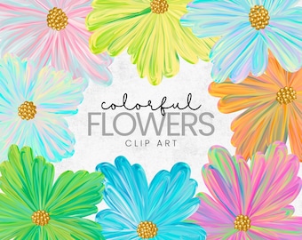 Iridescent flowers PNG Clip Art - Floral Graphics