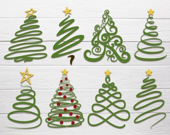 Christmas tree collection SVG