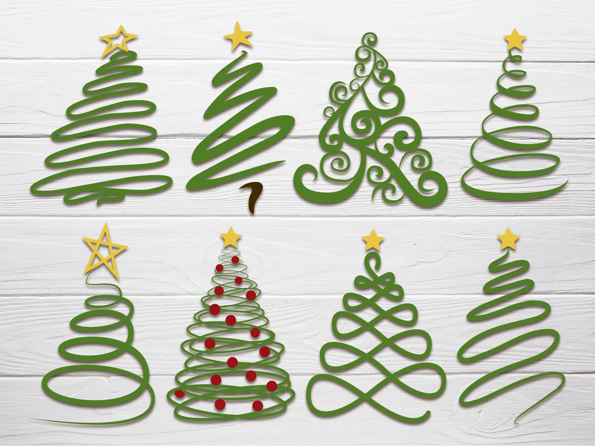 Christmas Tree Collection SVG  Etsy
