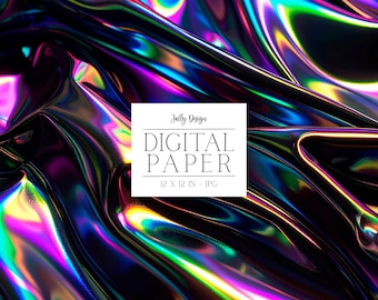 Dark foil texture with holographic rainbow shimmer