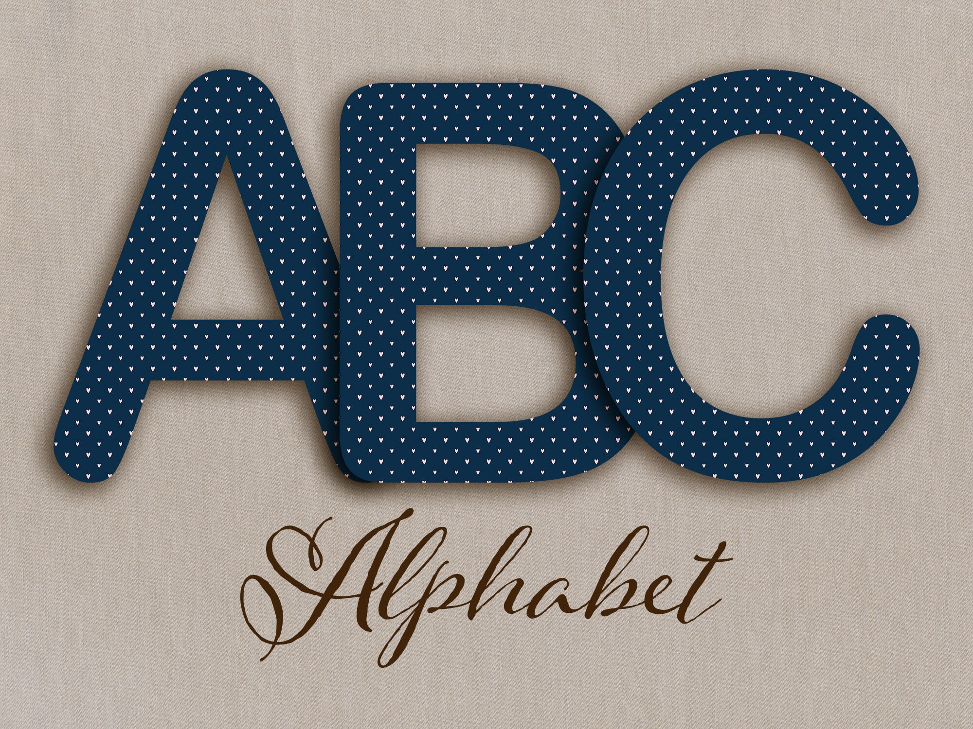 Navy blue alphabet PNG Sublimation Letters | Etsy