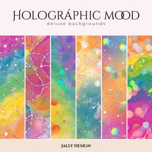 Rainbow and glitter dust - Digital paper collection