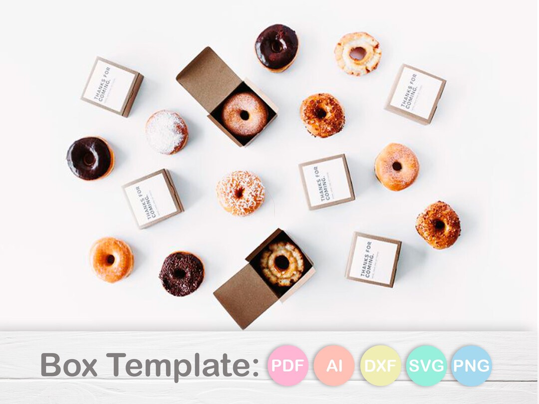 Mini Donut Box SVG Studio3 Etsy