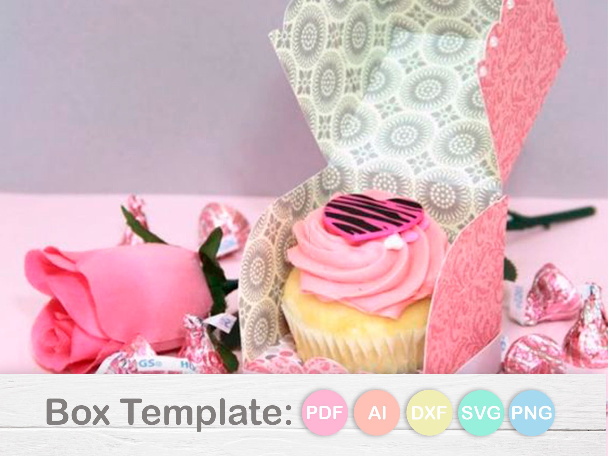 Single Cupcake Box Template. SVG File for Cricut Etsy UK