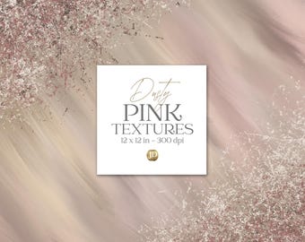 Dusty pink abstract art digital paper collection