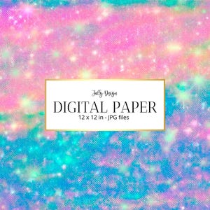 Colorful holographic shimmering digital paper