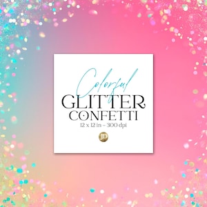 Arrière-plans rose pêche irisé avec bordures de confettis pastel, collection de papier numérique.