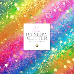 Vibrant rainbow glitter textures, rainbow digital paper, glam backgrounds.