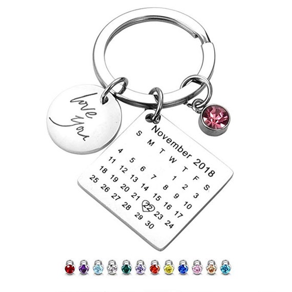 calendar keychain for girlfriend