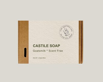 Handmade Goat Milk Castile Soap | Australian Olive Oil, Unscented Cleansing Bar