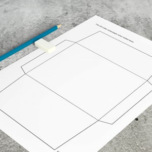 Plantilla de sobre imprimible para papel tamaño carta de EE. UU. / Aproximadamente 4,5 x 5,75 pulgadas / archivo PDF / Imprimir en casa sobre de bricolaje / Descarga instantánea