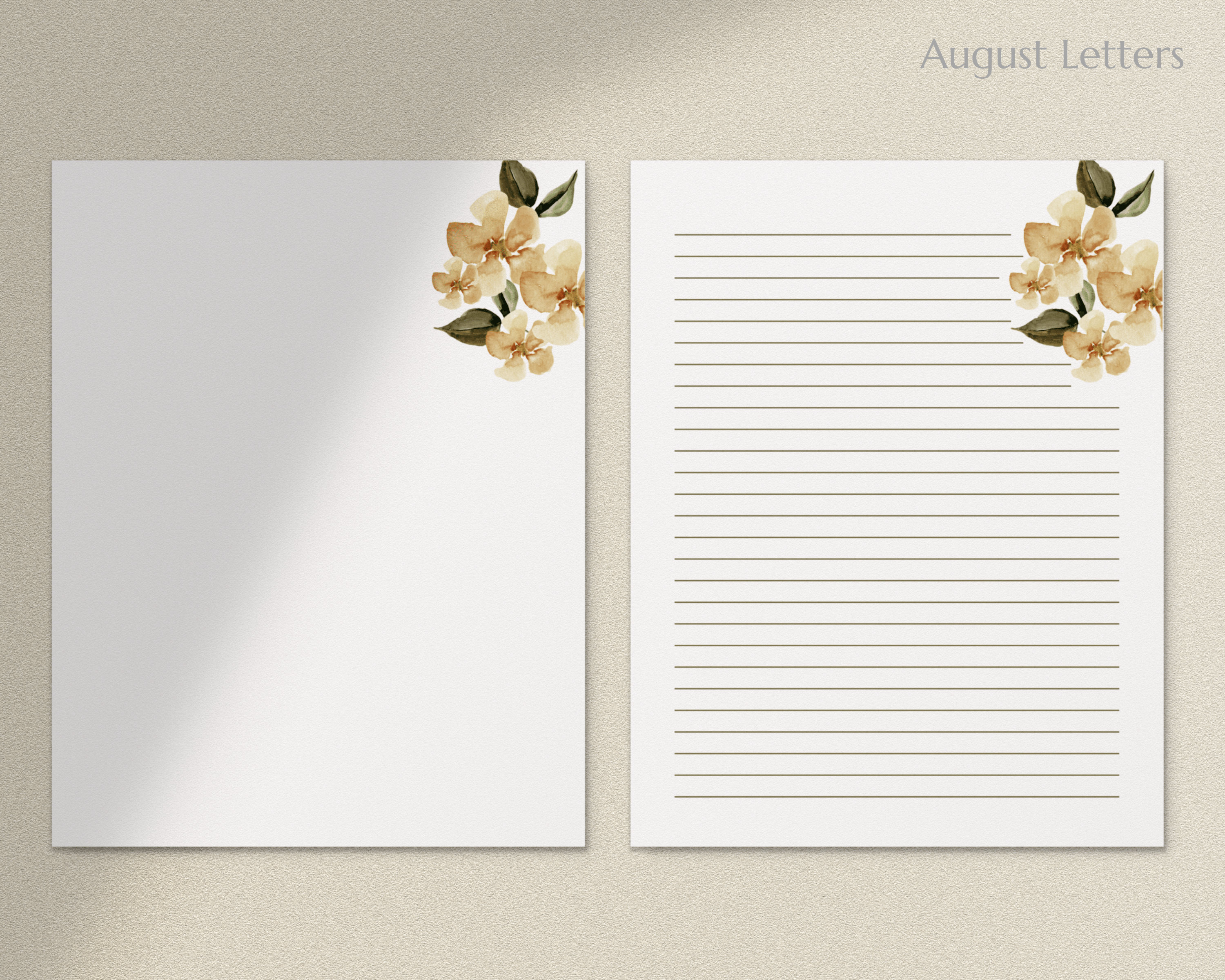 Jpg Digital Instant Downloads Boot and Flowers Watercolor 8.5 x 11 Printable Writing Papers Stationery Papers