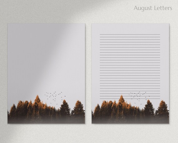 8 5 x 11 printable stationery writing paper letter writing etsy