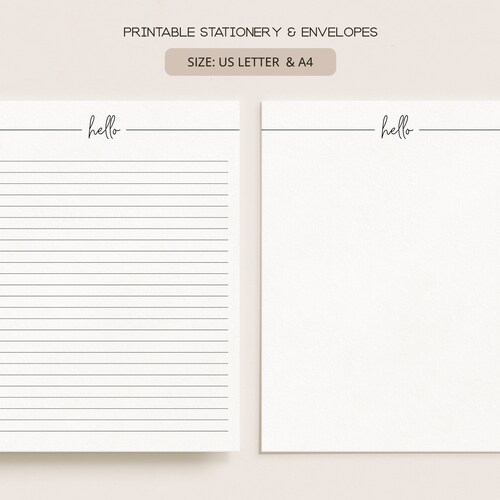 Pastel Llama 2 Printable Stationery Paper Set A4 / 8.5x11 Etsy