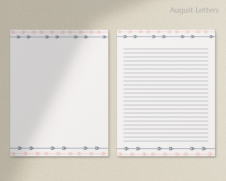 Printable Stationery Paper/ A4 8.5x11 / Lined Unlined / - Etsy