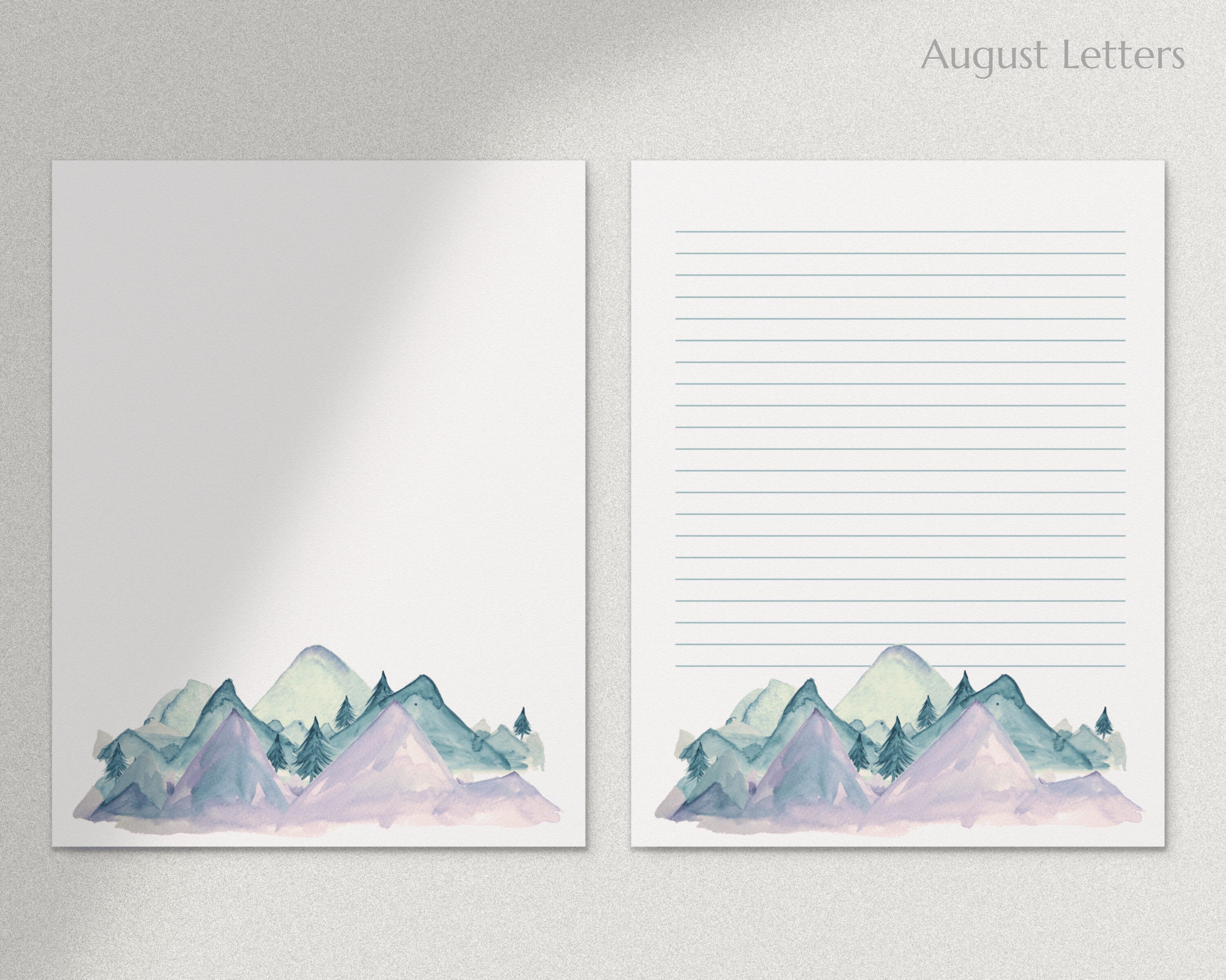 Digital Letter Paper Printable Letter Writing Printable Stationary