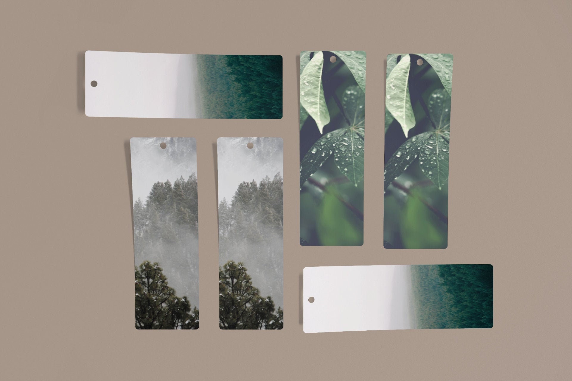 Printable Nature Bookmarks / Set of 3 / 2x6in / Forest | Etsy