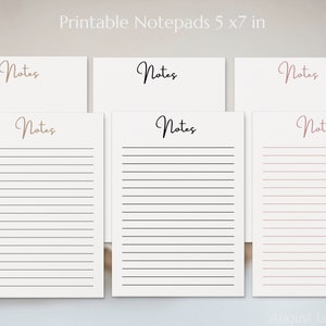 printable stationery paper 5x7 in lined unlined 3 color etsy