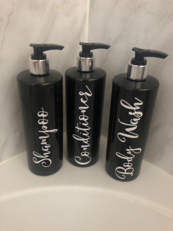 Reusable Refillable Bathroom Pump Bottles Shampoo Conditioner Etsy